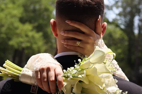 ژست عروس و داماد بدون چهره
